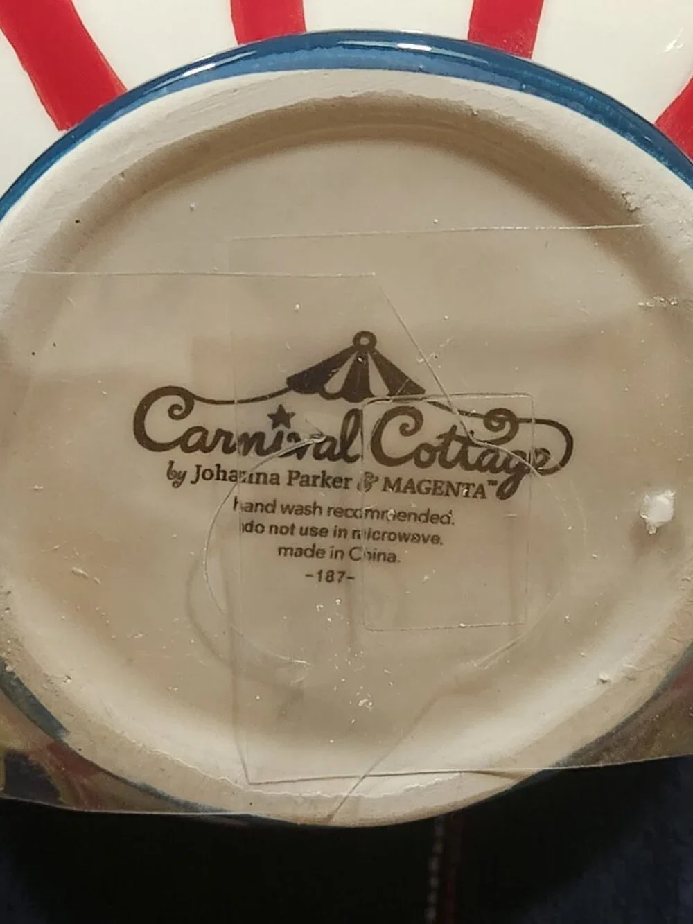 Johanna Parker & Magenta Carnival Cottage Patriotic Uncle Sam Ceramic Teapot
